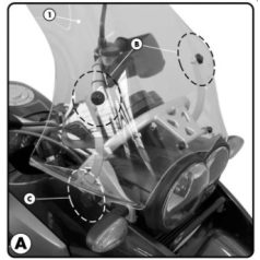 Plexi-szélvédő TARTÓ BMW R 1200 GS (04-12) GIVI