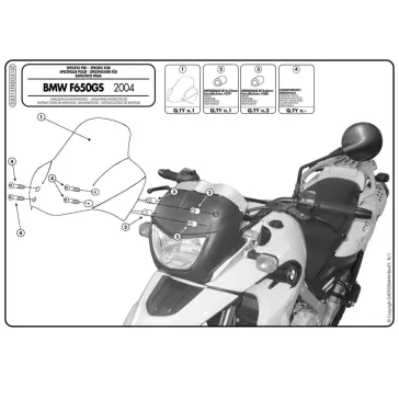 Plexi-szélvédő BMW F 650 GS (04-07) GIVI