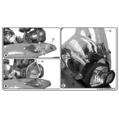   Plexi-szélvédő TARTÓ BMW F 650 GS / BMW F 800 GS (08-17) GIVI
