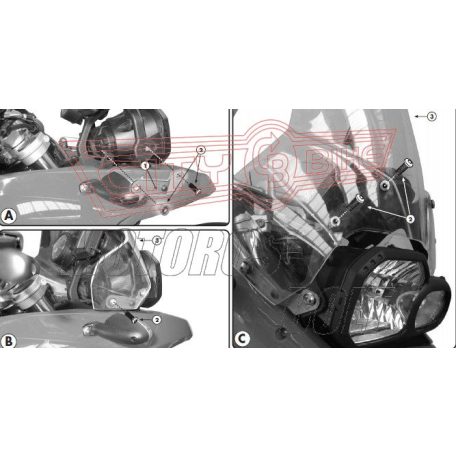 Plexi-szélvédő TARTÓ BMW F 650 GS / BMW F 800 GS (08-17) GIVI