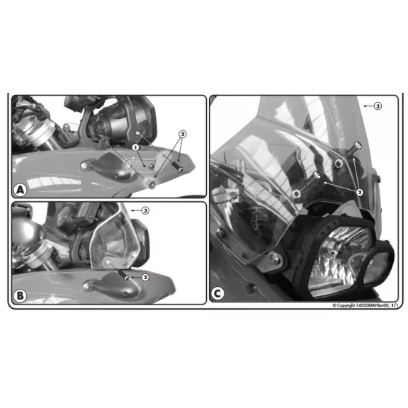 Plexi-szélvédő TARTÓ BMW F 650 GS / BMW F 800 GS (08-17) GIVI Plexi-szélvédő TARTÓ BMW F 650 GS / BMW F 800 GS (08-17) GIVI