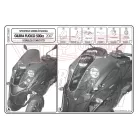 Plexi-szélvédő TARTÓ Gilera Fuoco 500 (07-14) GIVI