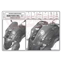 Plexi-szélvédő TARTÓ Gilera Fuoco 500 (07-14) GIVI