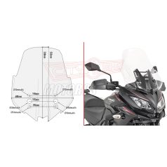 Plexi-szélvédő Kawasaki Versys 1000 (2017-2018) GIVI