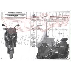  Plexi-szélvédő TARTÓ MBK Skycruiser 125 (10-12) / Yamaha X-Max 125-250 (10-13) GIVI