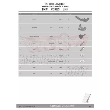   Plexi-szélvédő TARTÓ BMW R 1200 GS (13-18) / BMW R 1200 GS ADVENTURE (14-18) GIVI