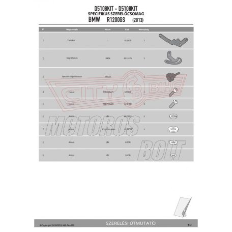 Plexi-szélvédő TARTÓ BMW R 1200 GS (13-18) / BMW R 1200 GS ADVENTURE (14-18) GIVI