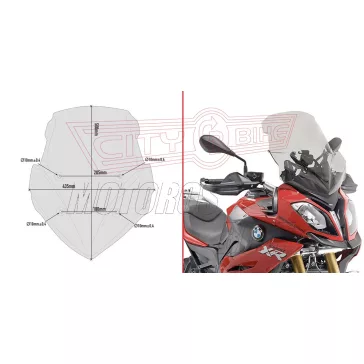   Plexi-szélvédő BMW S 1000 XR (2015-2019) GIVI füstszínű