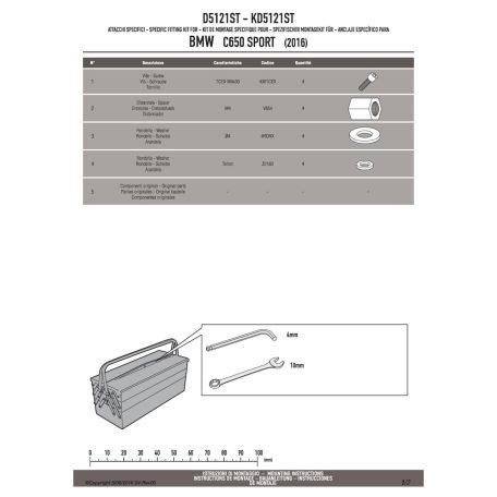 Plexi-szélvédő BMW C 650 Sport (2016-2020) GIVI