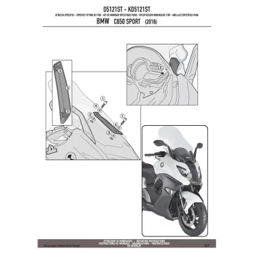 Plexi-szélvédő BMW C 650 Sport (2016-2020) GIVI
