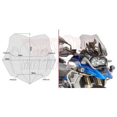   Plexi-szélvédő BMW R 1200 GS (2016-2018) / BMW R 1250 GS (2019-2021) / BMW R 1250 GS (2019/2023) / BMW R 1250 GS Adventure (2019-2024) GIVI