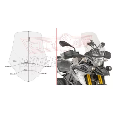 Plexi-szélvédő BMW G 310 GS (2017-2026) GIVI