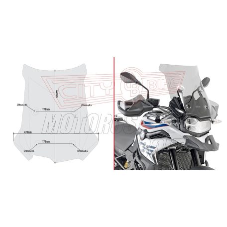 Plexi-szélvédő BMW F 750 GS (2018-2023) / BMW F 850 GS (2018-2023) GIVI