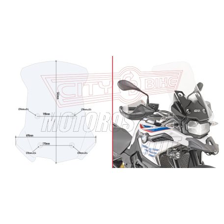 Plexi-szélvédő BMW F 750 GS (2018-2023) / BMW F 850 GS (2018-2023) GIVI