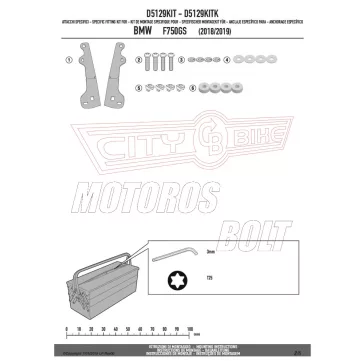   Plexi-szélvédő TARTÓ BMW F 750 GS (2018-2020) (2021-2023) GIVI