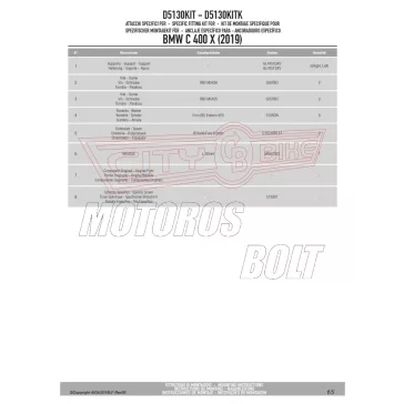 Plexi-szélvédő TARTÓ BMW C 400 X (2019-2024) GIVI