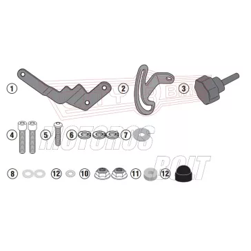   Plexi-szélvédő TARTÓ BMW R 1250 GS (19 > 23)/ BMW R 1250 GS ADVENTURE (19 > 24) GIVI