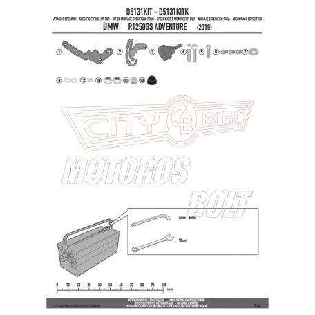 Plexi-szélvédő TARTÓ BMW R 1250 GS (19 > 23)/ BMW R 1250 GS ADVENTURE (19 > 24) GIVI