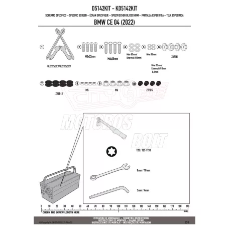 Plexi-szélvédő TARTÓ BMW CE-04 (22-24) GIVI