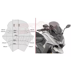 Plexi-szélvédő Kymco AK 550 (2017-2022) GIVI