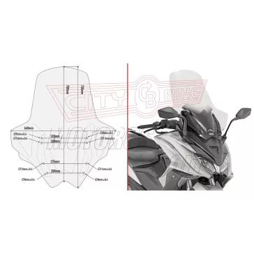 Plexi-szélvédő Kymco AK 550 (2017-2025) GIVI