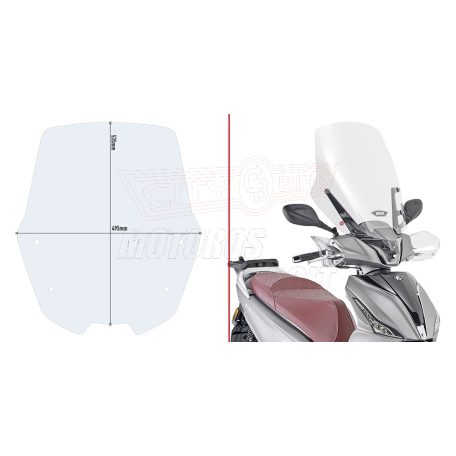 Plexi-szélvédő KYMCO PEOPLE S 125-150-200 (20 > 23) GIVI