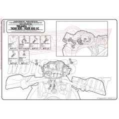   Plexi-szélvédő TARTÓ Triumph Tiger 800 / Tiger 800 XC / Tiger 800 XR (11-17) GIVI