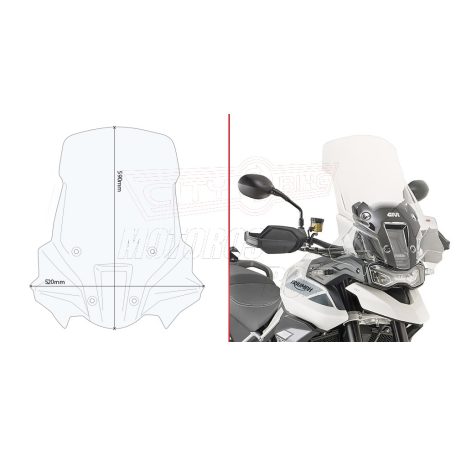 Plexi-szélvédő TRIUMPH TIGER 900 (20 > 23) GIVI