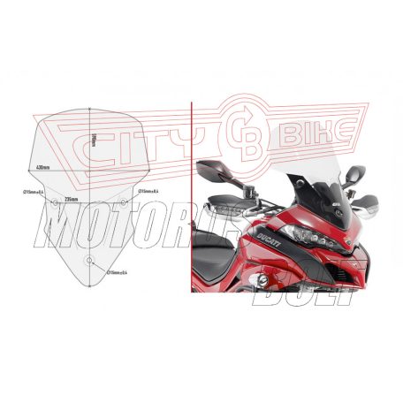 Plexi-szélvédő Ducati Multistrada 950 (2017-2018)/ Multistrada 950S (2019-2021) Ducati Multistrada 1200 (2015-2018) / Ducati Multistrada 1260 (2018-2020) Multistrada Enduro 1260 (2019-2021) GIVI