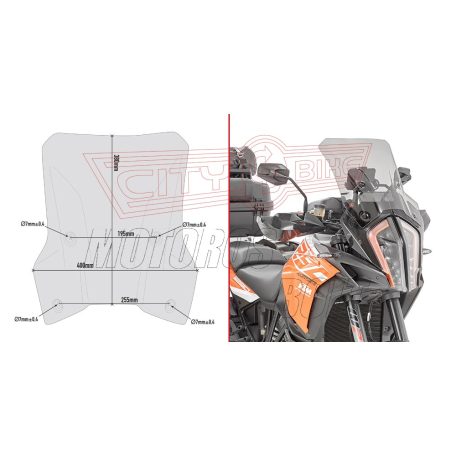 Plexi-szélvédő KTM 1290 Super Adventure R (2017-2018) / KTM 1290 Super Adventure S (2017) GIVI