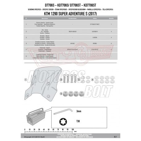 Plexi-szélvédő KTM 1290 Super Adventure R (2017-2018) / KTM 1290 Super Adventure S (2017) GIVI