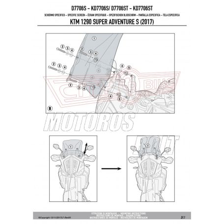 Plexi-szélvédő KTM 1290 Super Adventure R (2017-2018) / KTM 1290 Super Adventure S (2017) GIVI