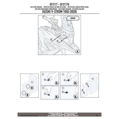 Kézvédő GIVI DF3117 V-Strom 1050/XT/1050 SE (20-25) DE (23-25)