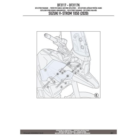 Kézvédő GIVI DF3117 V-Strom 1050/XT/1050 SE (20-25) DE (23-25)