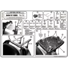   Csomagtartó BMW R 1100 RS (94-98) / BMW R 1100 RT (96-00) / BMW R 1150 RT (01) GIVI MonoKEY dobozhoz