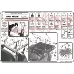 Csomagtartó BMW R 1150 RT (02-04) GIVI MonoKEY dobozhoz