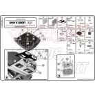 Csomagtartó platni BMW R 1200 RT (05-13) GIVI MonoKEY dobozhoz