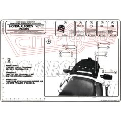   Csomagtartó platni Honda XL 1000V Varadero (99-02) / Honda XL 1000V Varadero / ABS (03-06) GIVI MonoKEY dobozhoz