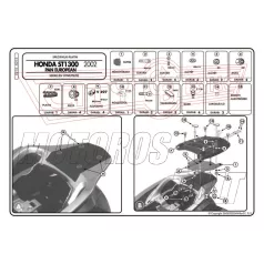   Csomagtartó platni Honda PAN European ST 1300 (02-14) GIVI MonoKEY dobozhoz