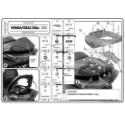 Csomagtartó platni Honda Forza 250 (05-07) GIVI MonoLOCK dobozhoz