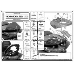   Csomagtartó platni Honda Forza 250 (05-07) GIVI MonoLOCK dobozhoz