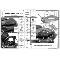   Csomagtartó platni Honda Forza 250 (05-07) GIVI MonoKEY dobozhoz