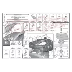   Csomagtartó platni Honda XL 700V Transalp (08-13) GIVI MonoKEY dobozhooz