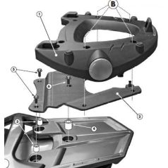   Csomagtartó platni Yamaha FJR 1300 (06-18) GIVI MonoKEY dobozhoz