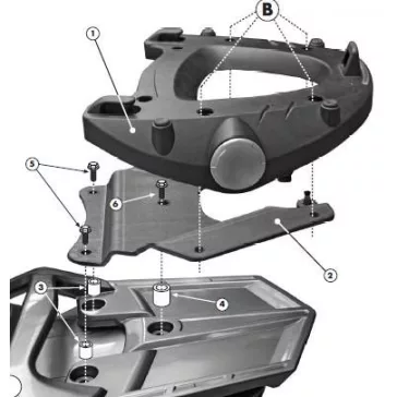   Csomagtartó platni Yamaha FJR 1300 (06-18) GIVI MonoKEY dobozhoz