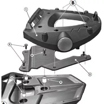   Csomagtartó platni Yamaha FJR 1300 (06-18) GIVI MonoLOCK dobozhoz