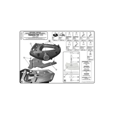   Csomagtartó platni Yamaha FJR 1300 (06-18) GIVI MonoLOCK dobozhoz