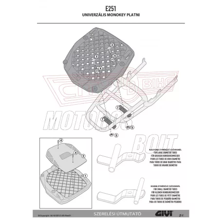 GIVI Platni MonoKEY dobozhoz (E251)