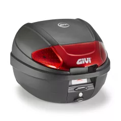   Givi E300N2B Monolock doboz - piros fényvisszaverővel– 30L, univerzális platnival