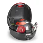 Givi E300N2B Monolock doboz - piros fényvisszaverővel– 30L, univerzális platnival